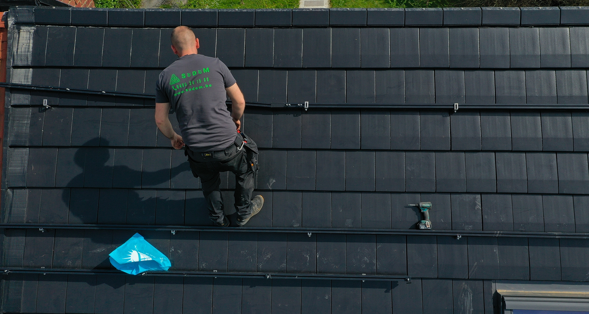 Installatie van fotovoltaïsche panelen Braine le Château