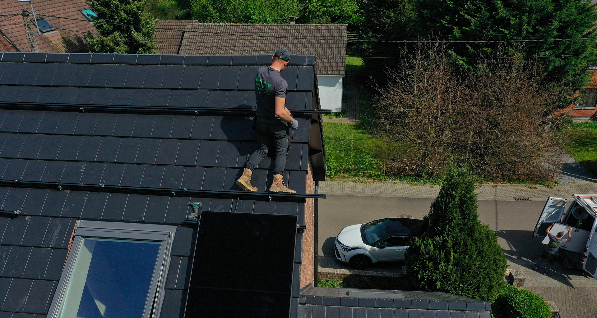 Photovoltaic panel installation Braine le Château