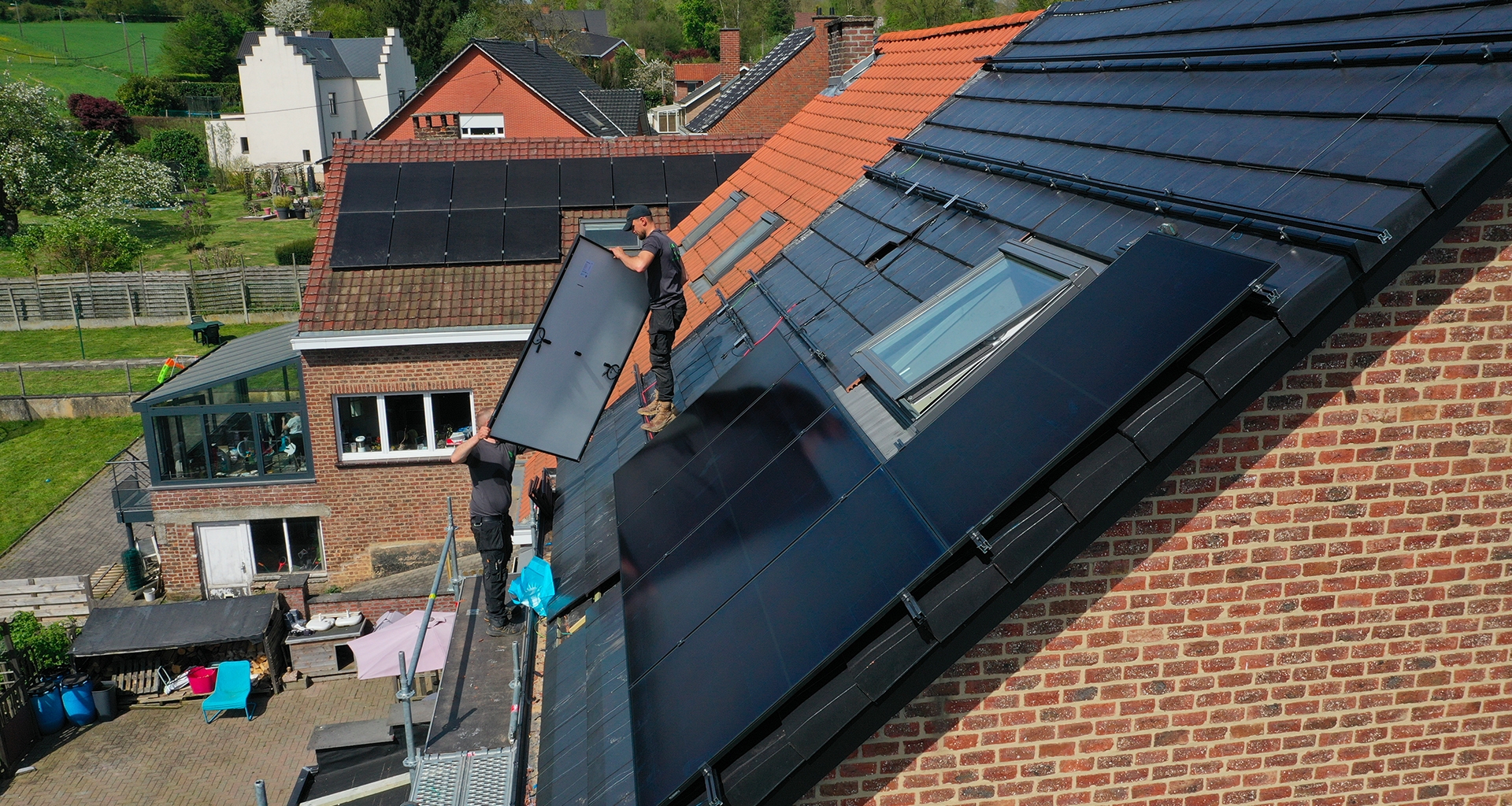 Installatie van fotovoltaïsche panelen Braine le Château